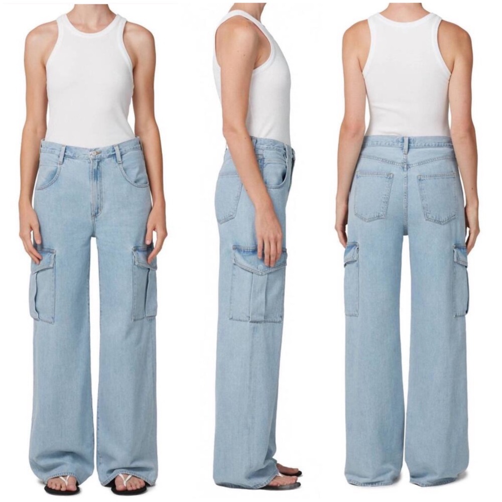 AGOLDE Women’s Size 27 Light Wash‎ Minka High Rise Wide Leg Cargo Jeans